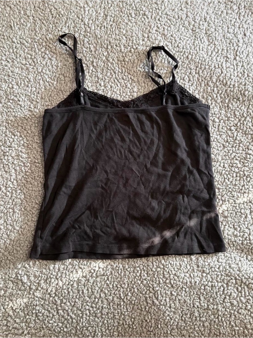 a.n.a Black Lace-Trim Camisole with Center Accent - Picture 4 of 4